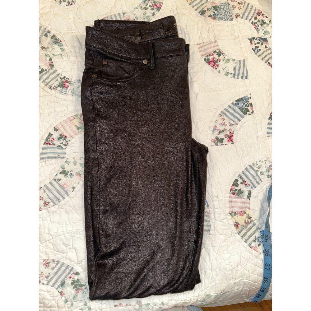 VINTAGE ABS ALLEN SCHWARTZ SPANDEX STRETCH POLISHED JEANS 29 UNIQUE TEXTURE!